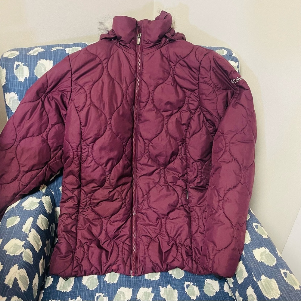 Columbia Omni Heat Puffer Jacket, Removable Hood Women’s Small